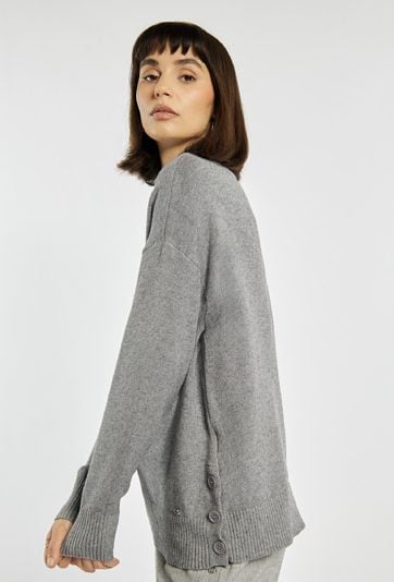 Sweter damski z małymi dżetami