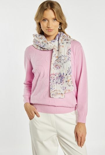 Szalik z kwiatowym wzorem