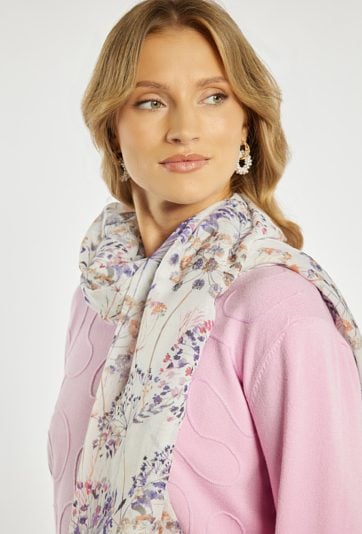 Szalik z kwiatowym wzorem