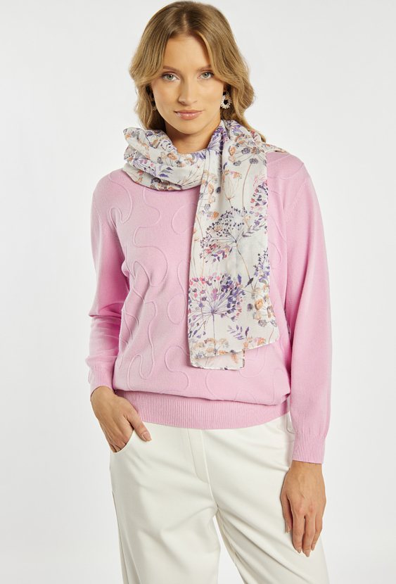 Szalik z kwiatowym wzorem