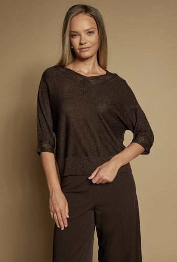 Elegancki sweter z połyskiem