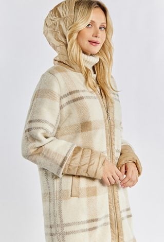 Płaszcz damski z kapturem