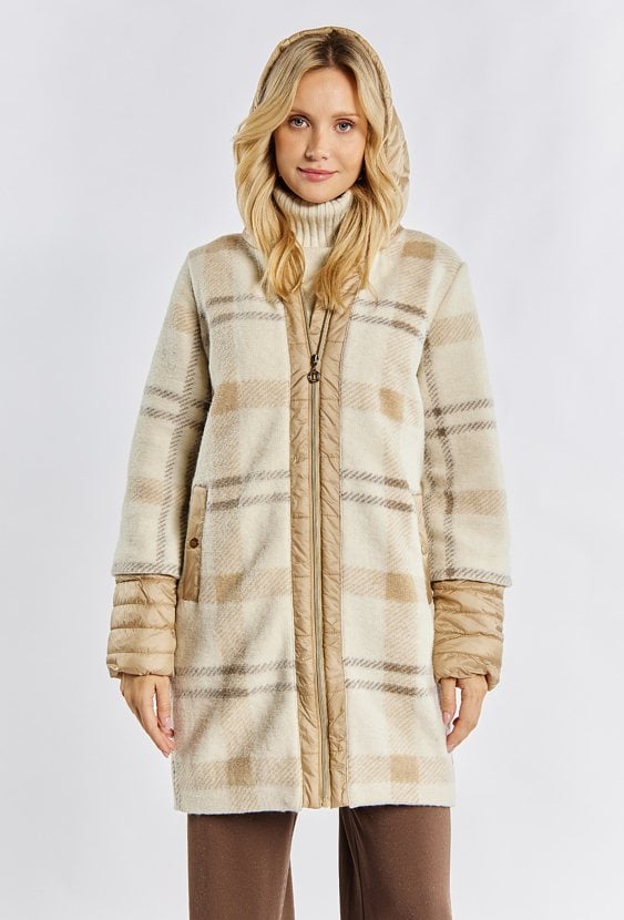 Płaszcz damski z kapturem