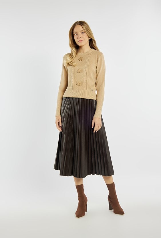 Sweter z kwiatkami 3D