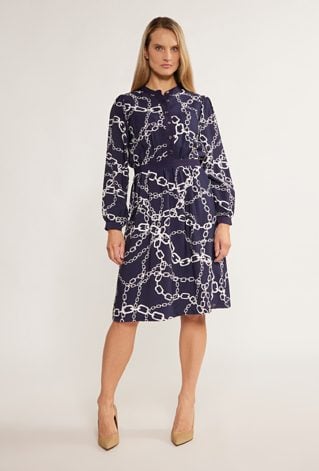 Sukienka z wzorem w łańcuchy