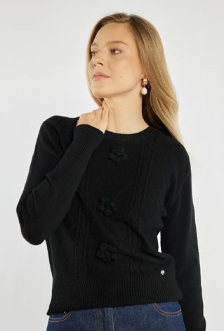 Sweter z kwiatkami 3D