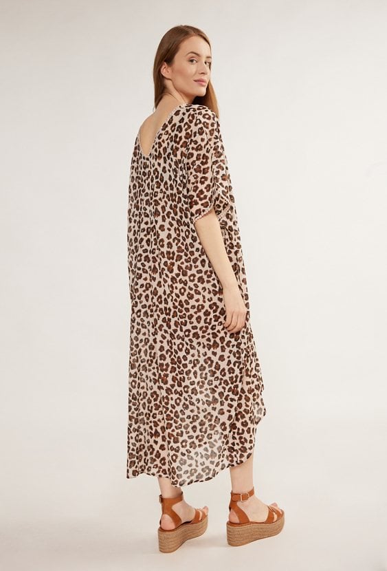 Wzorzyste pareo o luźnym kroju