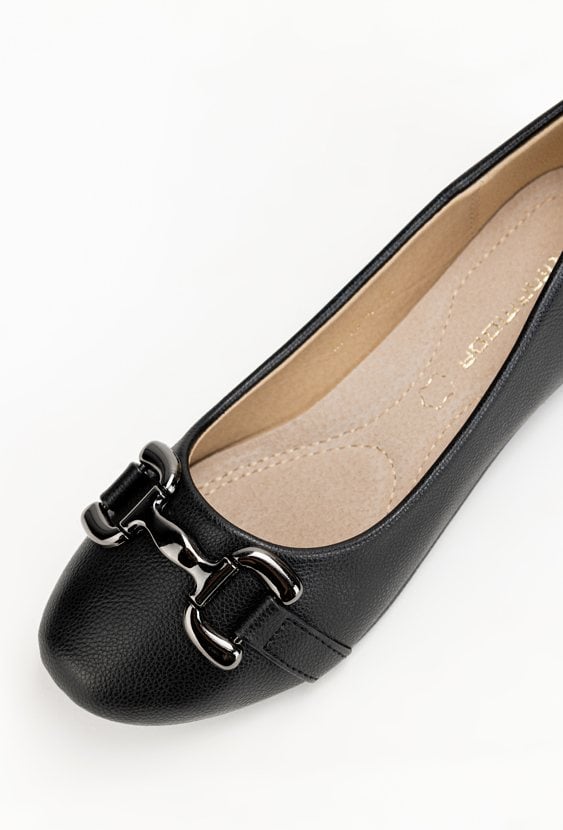 Czarne baleriny NESSO