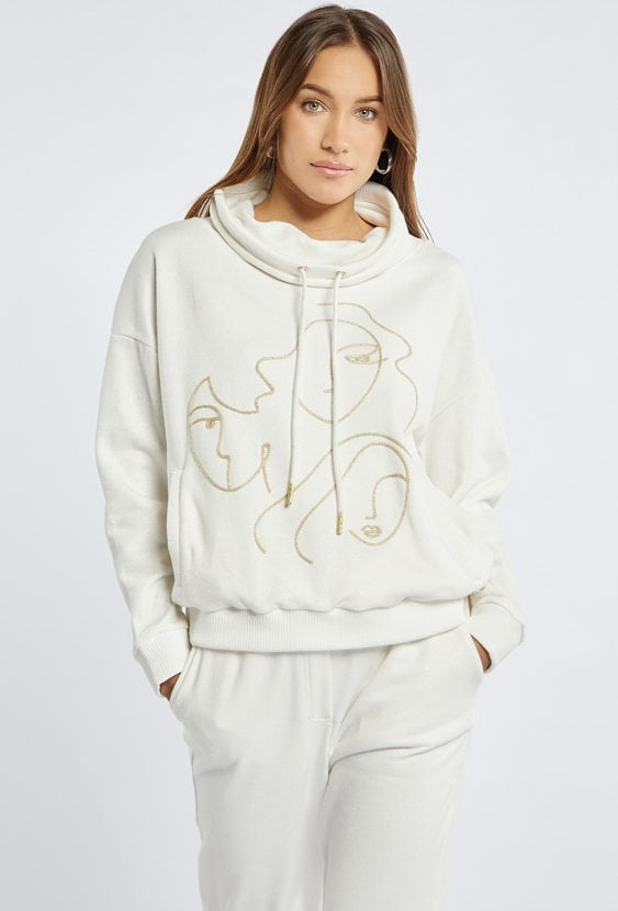 Bawełniana bluza z połyskiem