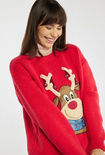 Sweter z motywem renifera