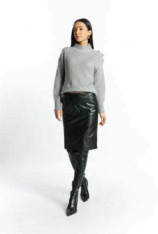 Połyskujący sweter damski