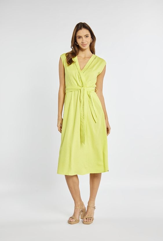 Sukienka z dodatkiem lnu