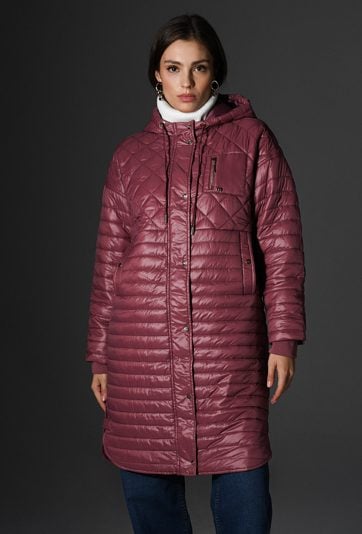 Płaszcz damski z kapturem