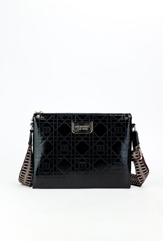 Torebka damska z wzorzystym paskiem