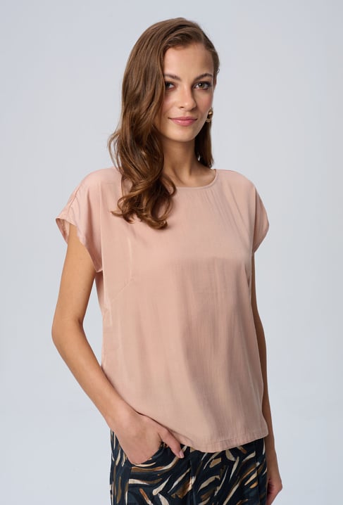 Wiskozowa bluzka typu basic