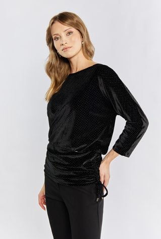 Bluza damska ze złotymi dżetami