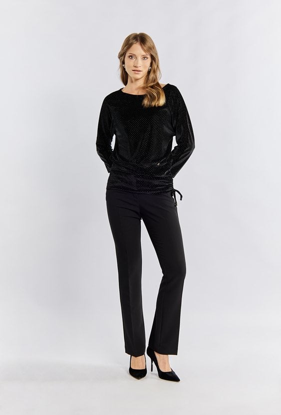 Bluza damska ze złotymi dżetami