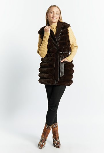 Kamizelka damska z wiązaniem