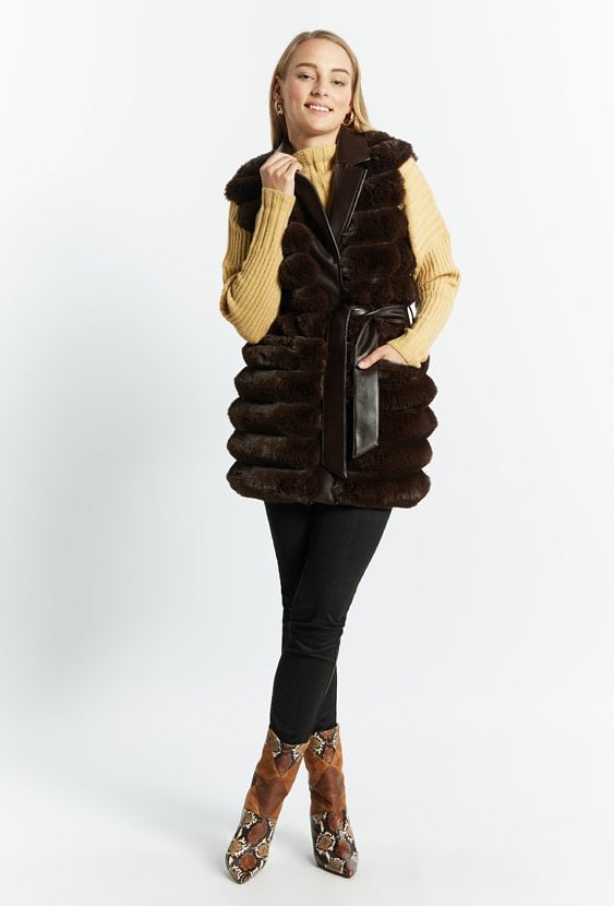 Kamizelka damska z wiązaniem