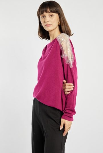 Sweter ze zdobieniem