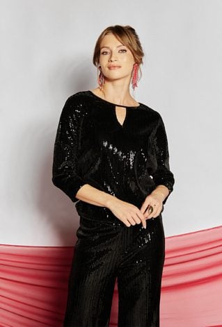 Elegancka bluza z cekinami