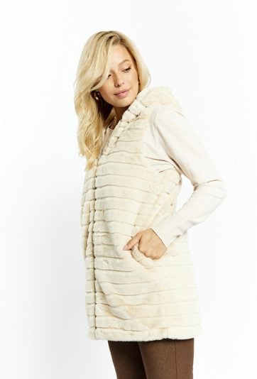 Kamizelka damska ze sztucznego futerka