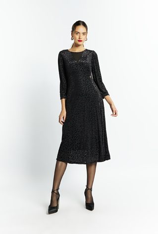 Sukienka damska z welurowym wzorem