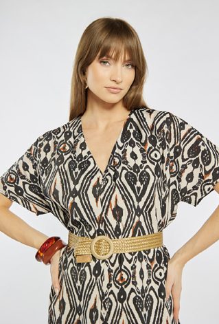 Sukienka midi z wzorem