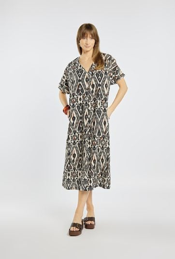 Sukienka midi z wzorem