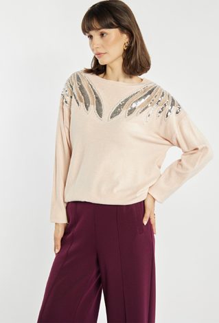 Sweter ze zdobieniem