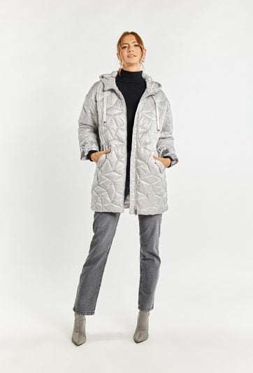 Płaszcz damski z kapturem