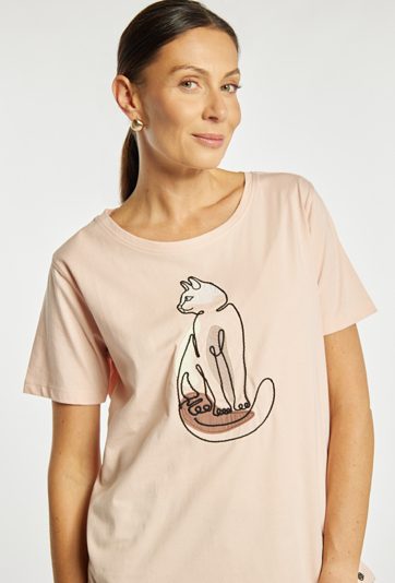 T-shirt z kotem