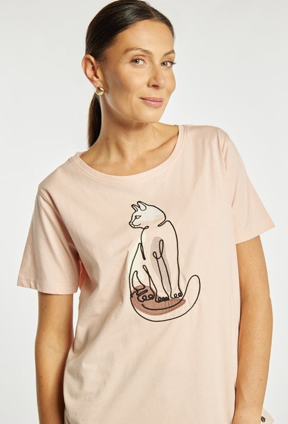 T-shirt z kotem