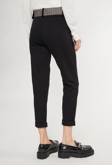 Materiałowe spodnie z wiskozy