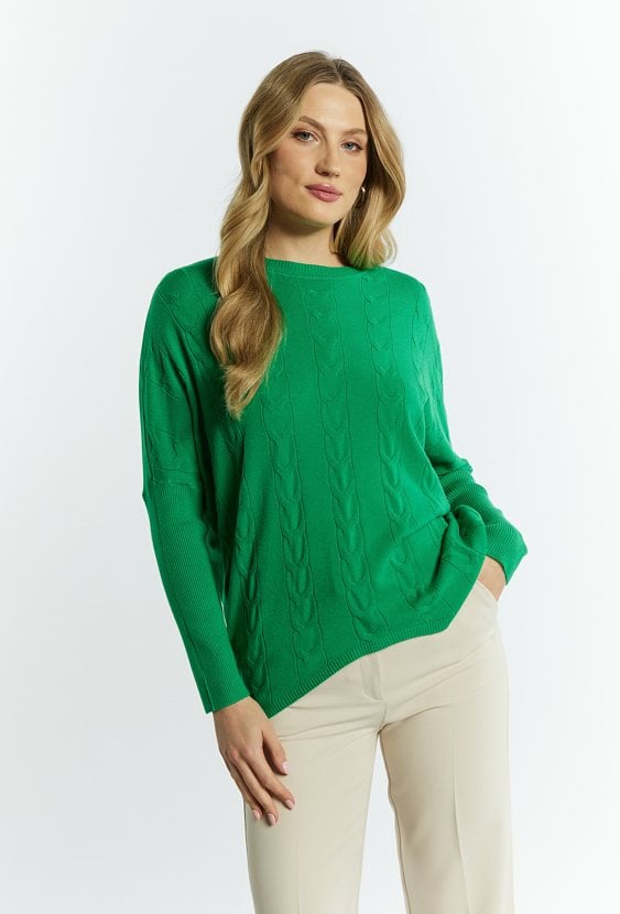 Sweter damski ze splotem