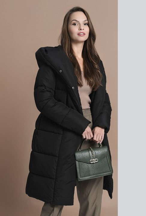 Ocieplana kurtka wiązana w pasie