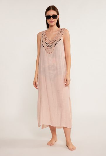 Pareo z ażurowym wykończeniem