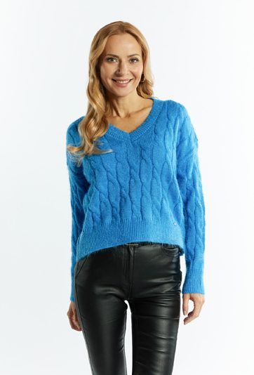 Sweter damski ze splotem