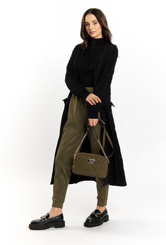 Mała torba z zamszowym panelem