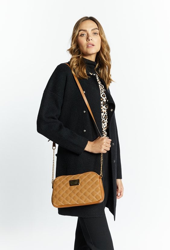 Mała torba z zamszowym panelem