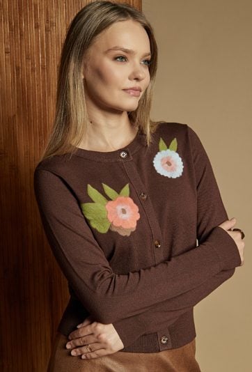 Sweter damski ze wzorem