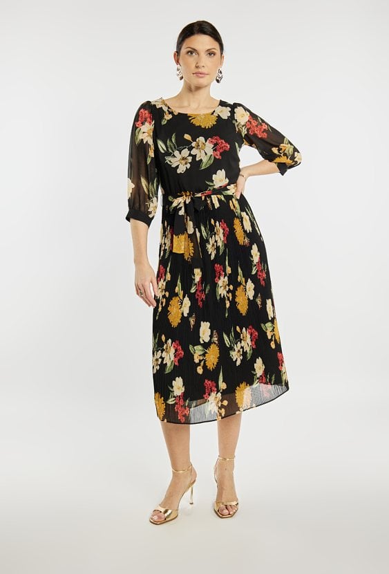 Elegancka sukienka z wzorem