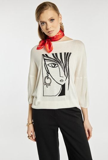 Sweter damski z wzorem