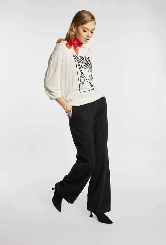 Sweter damski z wzorem