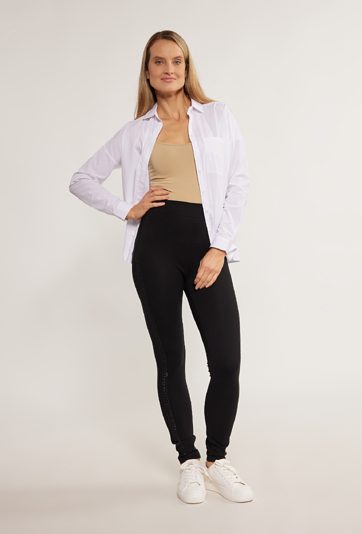 Wiskozowe legginsy z dżetami