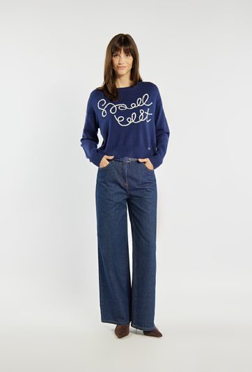Sweter z koralikami