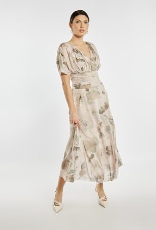 Sukienka z kopertowym dekoltem