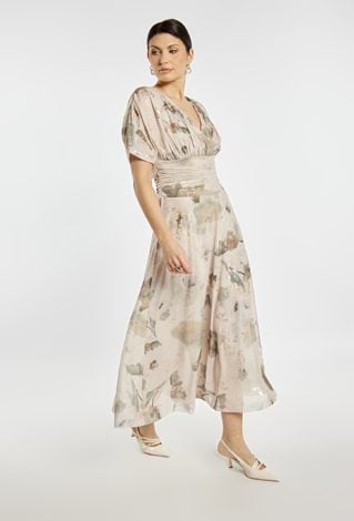 Sukienka z kopertowym dekoltem