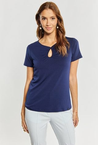 Bluzka damska z wycięciem przy dekolcie