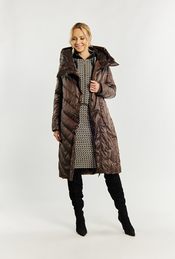 Płaszcz damski z puchem